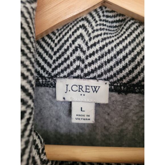 J. Crew Mercantile Herringbone Funnelneck Sweatshirt - Black - Large - Picture 4 of 4